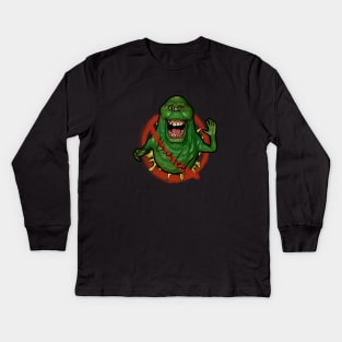 Ghostbusters Slimer Busted Kids Long Sleeve T-Shirt